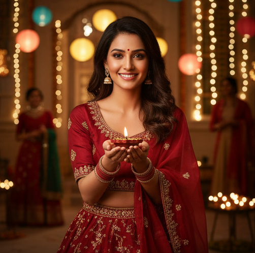 Colorful Diwali Diyas Pack – Set of 6 Hand-Painted - Khaapree