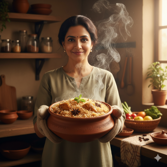 Clay Handi with Lid for Cooking – 2.8L | Khaapree - Khaapree