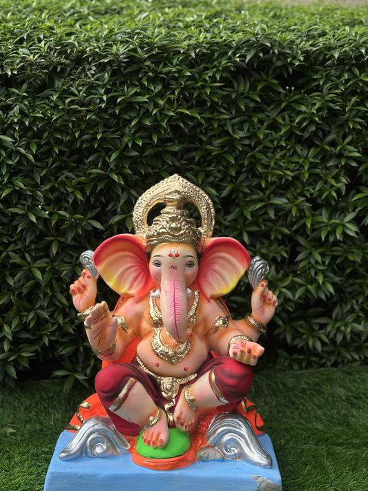 Titwala 10 Inch Clay Ganesha, Eco friendly Murti @ Khaapree